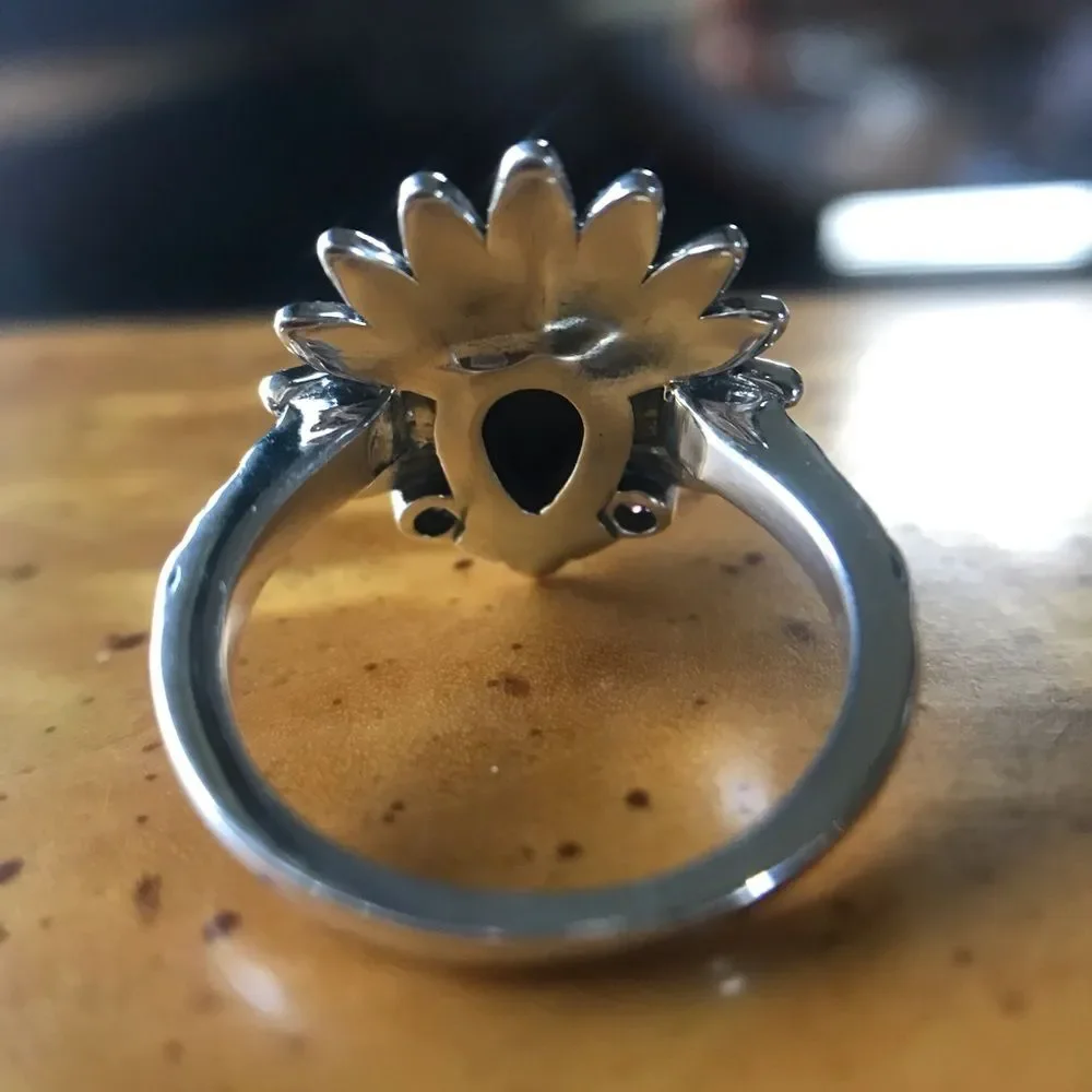 Canadian Ammolite Sterling Silver Ring Size 8